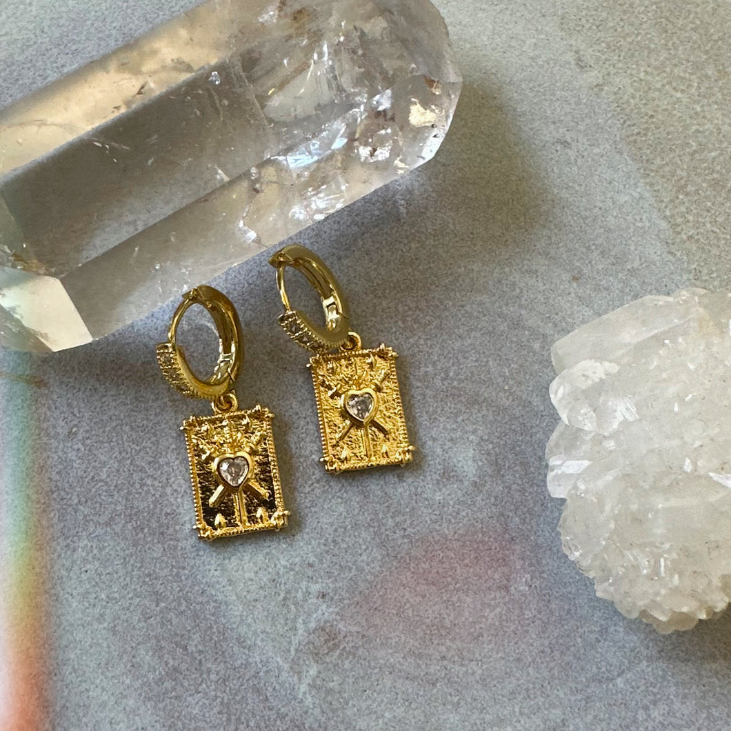 tarot card earrings