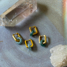 Load image into Gallery viewer, fluted jade earrings
