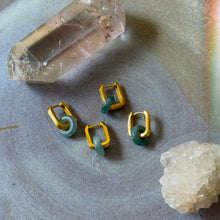 Load image into Gallery viewer, fluted jade earrings
