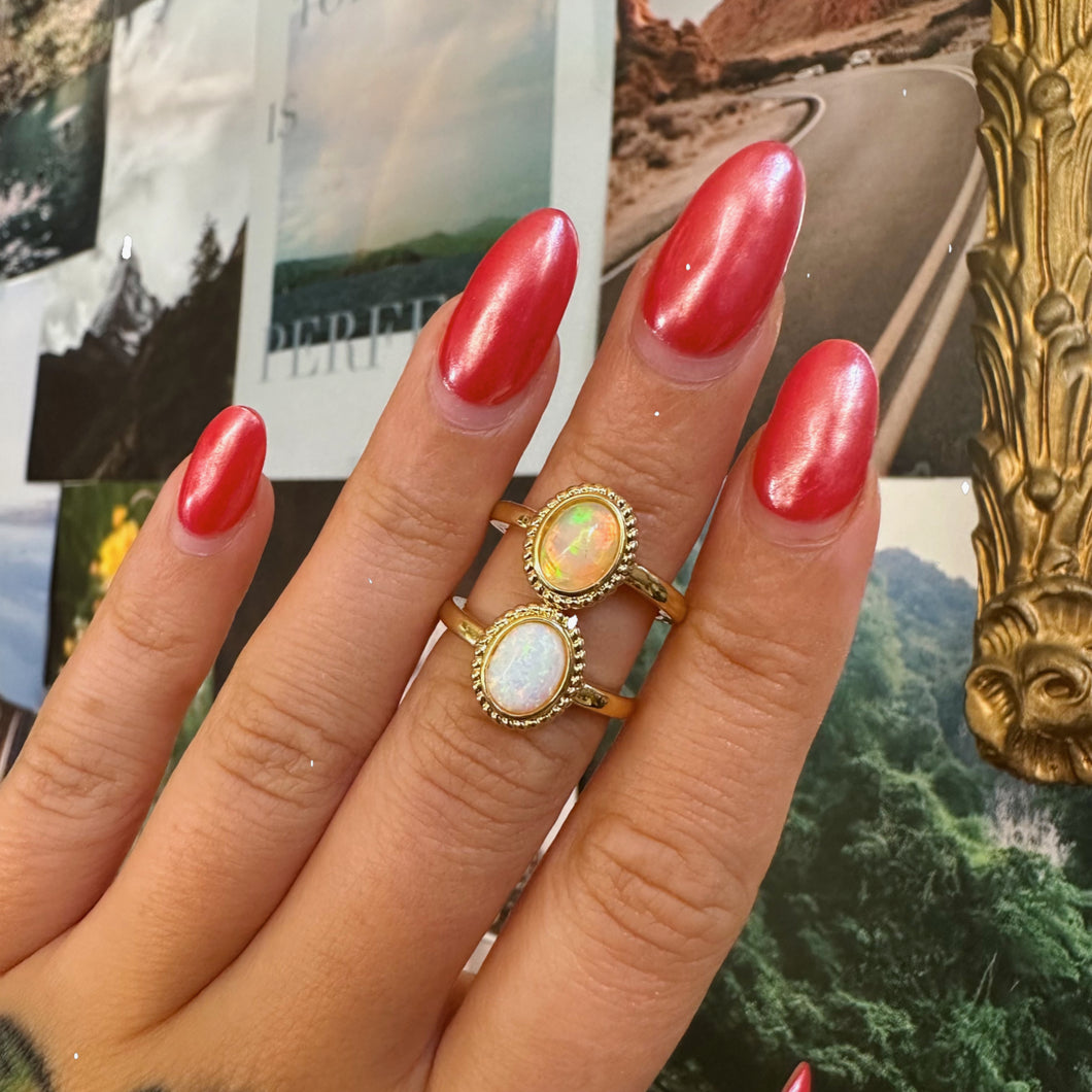 opal ring set