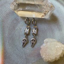 Load image into Gallery viewer, silver scream earrings
