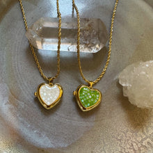 Load image into Gallery viewer, opal heart lockets
